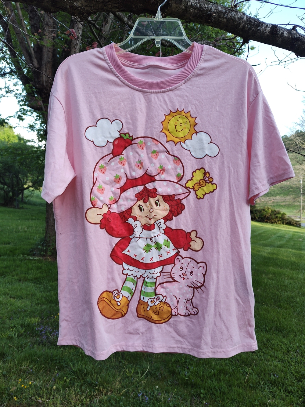 Pink Strawberry Shortcake Character Graphic Tee
